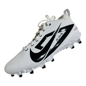 Nike Alpha Menace 4 Football Cleats Men's Sz 12.5 White & Black